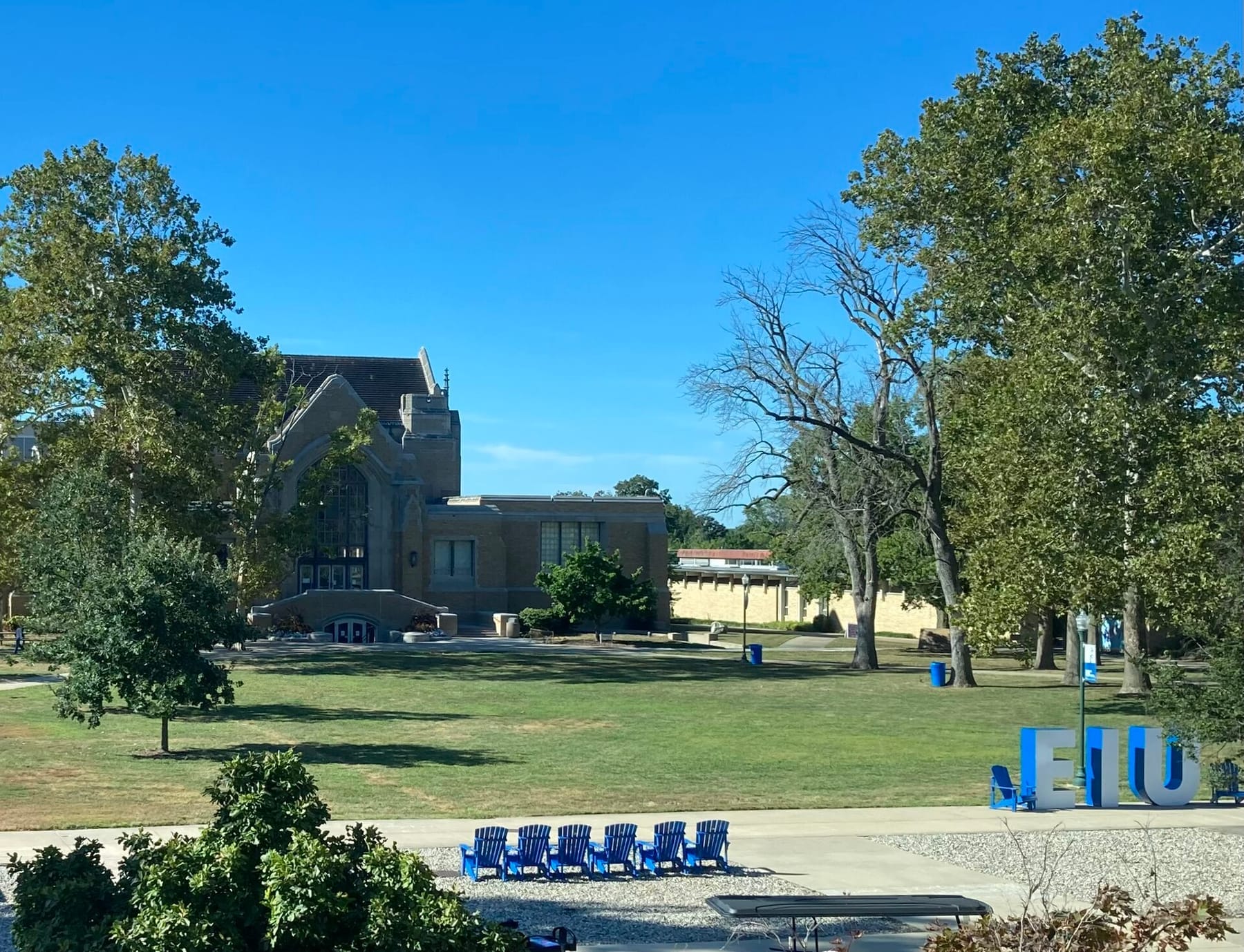 Library Quad at EIU (photograph from the Wikimedia Commons category Eastern Illinois University)