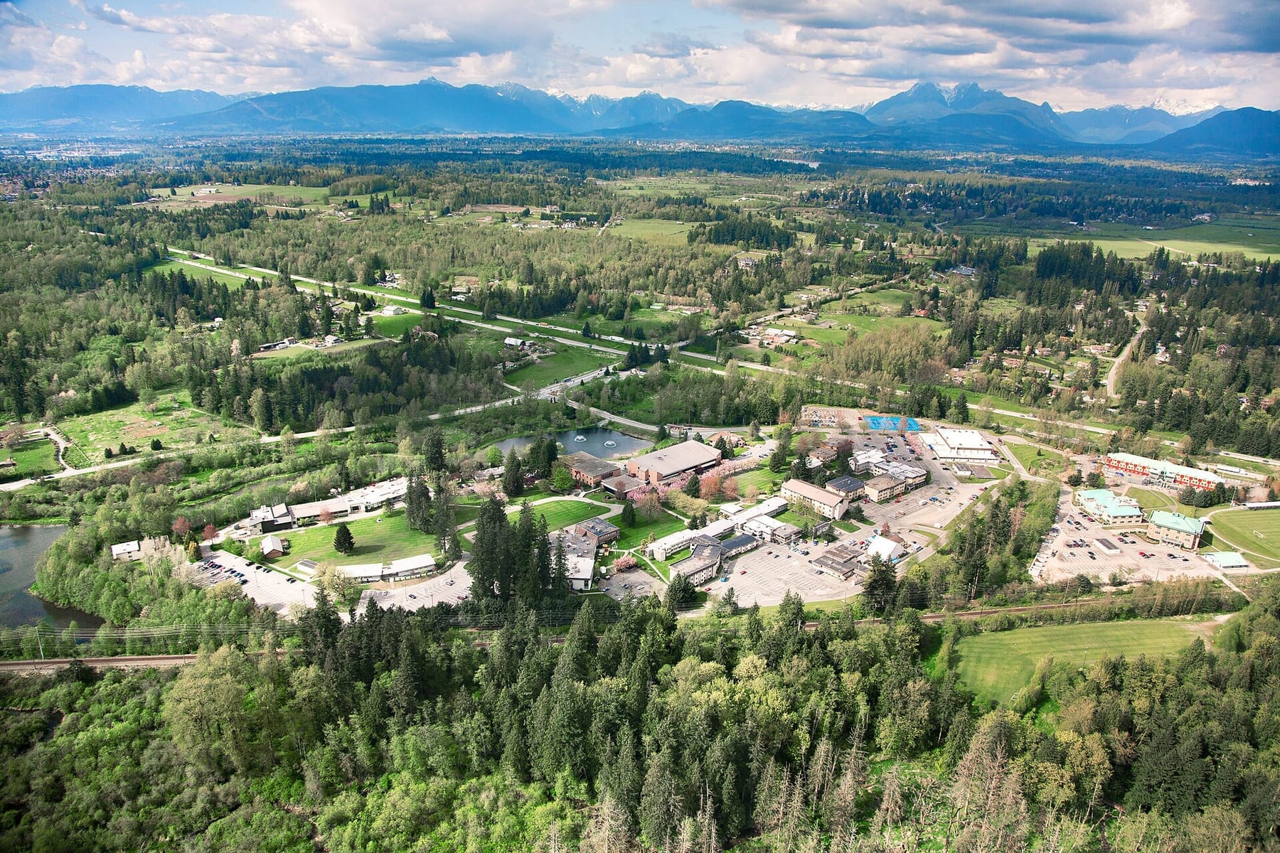 Aerial - April '13-52 copy (photograph from the Wikimedia Commons category Trinity Western University)